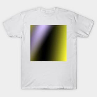 YELLOW BLUE BLACK ABSTRACT TEXTURE T-Shirt